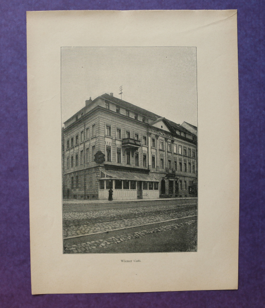 Blatt Architektur Potsdam 1898-1900 Wiener Cafe Ortsansicht Brandenburg